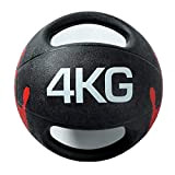 Médecine Balls HUA Ballon De Médecine Élastique À Double Poignée 4 Kg pour Le Fitness Adulte, Exercice Aérobique De Gym ...