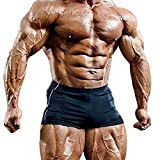 Musclealive Mens Gym Tight 4 Inseam Bodybuilding Homme Shorts Polyester et Lycra,Noir,M- (taille 29,5 Pouce-33,5Pouce)