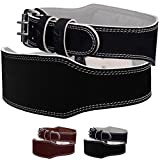 Mytra Fusion 4 inch Leather courted Power Lifting Back Support and Weight Lifting Belt