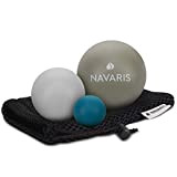 Navaris 3x balle de massage - Boule Lacrosse auto-massage muscle pieds dos épaules - Pour crossfit pilates yoga fitness rééducation ...