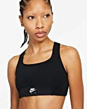 Nike CZ7213-010 Swoosh AIR Bra Sports Bra Womens Black/Black/(Reflective Silv) L
