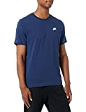 Nike M NSW Club Tee T-Shirt Homme Bleu (Midnight Navy/White), S