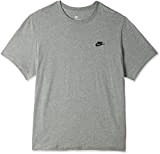 Nike M NSW Club Tee T-Shirt Homme, Gris (Dark Grey Heather/Black 064), FR : L (Taille Fabricant : L)