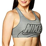 Nike Med Futura Bra Soutien-Gorge de Sport Femme, Smoke Grey/Pure/(Black), FR : S (Taille Fabricant : S)