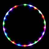 OFAY LED Dancing Hoop Couleur Strobing Change Hoop Enfants Adultes Léger Pliable Danse Fitness Glow Weighted Light Up Hoola Hoops ...