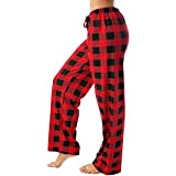 Pantalons Femme, Pantalon de Décontracté avec Poches et Cordon de Serrage Bas de Pyjama Confortable Fashion (S, Rouge)