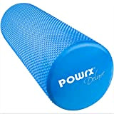POWRX- Rouleau de Yoga/de Pilates/de Mousse/de Mousse/entraînement des fascias/Rouleau d'auto-Massage 45 cm ou 90 cm x 15 cm (Rose, Longueur: ...