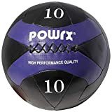 POWRX Wall Ball - Médecine Ball - Balle médicale Deluxe/Idéal pour Les Exercices de Remise en Forme Fonctionnelle, Musculation (10 ...
