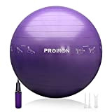 PROIRON Balles d'exercices Fitness Très épais avec mouvements de Yoga, 55CM 65CM 75CM Swiss Ball, Ballon de Gym avec Pompe ...