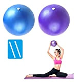 PROVO Ballon de Pilates, 2 Pcs Mini Boule de Stabilité pour Le Yoga, Formation et Physiques Therapy, Ballon d’Exercices avec ...
