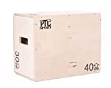 PTC SPORT Boîte de Plyo 3 en 1 en bois - Idéal pour le cross-training - 50/40/30 cm - Boîte ...
