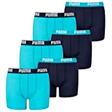 PUMA 4 ER Pack Boxer Boxershorts Boys Children Pant Underwear, Farben:789 - Bright Blue, Kids konfektionsgröße:164