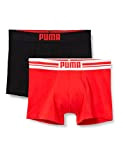 PUMA Homme Puma Placed Logo 2p Boxer, Rouge (Red/ Black 786), S-L EU