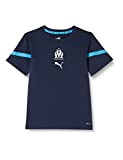 PUMA Om Prematch Jersey Jr t-Shirt Mixte enfant -Bleu (Peacoat-Bleu ) - 6 ans
