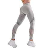 QTJY Pantalon de Yoga sans Couture Taille Haute, Leggings de Course à Pied pour Exercices de Pompes, Pantalon de Fitness ...