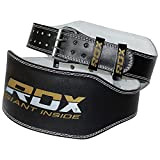 RDX Ceinture de Musculation 6" Cuir Vachette Musculation Fitness Bodybuilding Force Belt Lombaire Halterophilie Entraînement