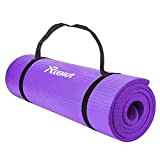 REEHUT Tapis d'exercice NBR Fitness Tapis de yoga Extra épais haute densité Tapis multi-usages pour Pilates, fitness et entraînement avec ...