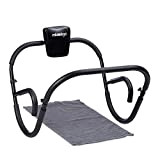 Relaxdays AB Roller Fitness Crunch Trainer appareil d’entraînement musculation maison muscles abdominaux HxlxP: 66 x 70 x 70 cm, noir