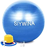 SIYWINA Ballon Fitness Ballon de Grossesse Yoga Ballon d'exercice Pilates Swiss Ball pour Entraînement Grossesse Equilibre Chair 55cm 65cm