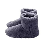 Slippées chauffées électriques USB chauffant les pantoufles chaudes d'hiver chauds chauffe-pied pour une bonne nuit de sommeil gris