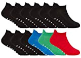 Sock Snob 12er Pack Enfant Chaussettes Sport Antidérapantes Respirant Coton Chaussettes Basses pour Gym, Yoga, Pilates, Barre, Ballet et Trampoline ...
