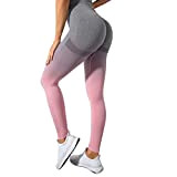 Sports féminins Pantalons sans Soudure Gradient de Yoga Collants recadrés Hang Fitness Pantalons de Yoga Pantalons de Sport féminin Short ...