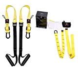 Sstrong® Sling Trainer Kit tout-en-un avec ancre de porte Noir Pour homme et femme Suspension Trainer Fitness Bande de fitness ...