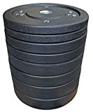 Strength Shop Riot Bumper Plates/Disques d'haltères en caoutchouc noir – 100 kg – Diamètre 450 mm avec trou 51 mm