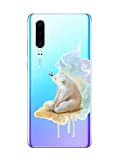 Suhctup Coque Compatible pour Huawei P9 Transparent Silicone,Étui Crystal Clair Design Motif Ultra Mince TPU Gel Antichoc Bumper Cover Housse ...