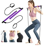 Surplex Kit de Barre de Pilates Portable avec Bande de résistance, Bodybuilding Yoga Pilates Stick avec Boucle de Pied pour ...