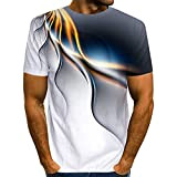 T-Shirt Imprimé En 3D,T-Shirt Imprimé En 3D, T-Shirt Imprimé En 3D Pour Homme, Personnalité De La Foudre T-Shirt À Manches ...