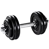 TecTake Set d'haltères Courts Poids Barres disques Fitness Musculation Biceps - diverses modèles - (15kg | no. 402364)