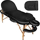 TecTake Table de Massage Pliante Professionnelle Table esthétique lit de Massage Rembourrage Confortable – diverses Couleurs (Noir)