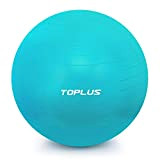 TOPLUS Ballon Fitness Yoga, Balle d'exercice Gymnastique, Anti-éclatement et très épais, Ballon pour Le Yoga, Le Pilates, Le Fitness (Vert, ...