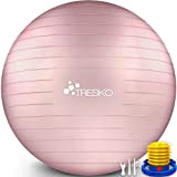 TRESKO® Ballon de Gymnastique | Anti-éclatement | Boule d'assise | Balle de Yoga | Balles d'exercices Fitness | 300 kg ...