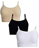 UnsichtBra Femme Basics Lot de 3 Soutien-Gorge Confortable (Noir,Blanc,Beige, 2XL-3XL)