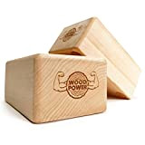 WoodPower BalanceBlocks (Éditions Flat) : Briques pour équilibre, aux Bords arrondis. Posture Plus agréable pour Le Poignet Pendant Les équilibres ...