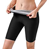Wopohy Femmes Sauna Sweat Shorts Perte de Poids entraînement Cuisse Pantalon sans Couture Minceur Yoga Course Sport Leggings Minceur Chaud ...