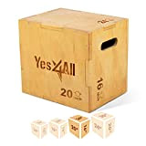 Yes4All Plyx Plyo Box en Bois pour Exercice, Crossfit, MMA, agilité pliométrique, A, Base en Bois, 155 x 129 cm