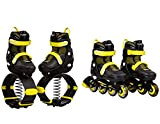 Yhjmdp 2 en 1 Adultes Enfants Patins à Roues alignées Rebond Saut Fitness Exercice Kangourou Chaussures Jumps réglable Bottes de ...
